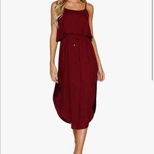 MOVING SALE - MAKE AN OFFER - Wine Red Dress - Adjustable Straps